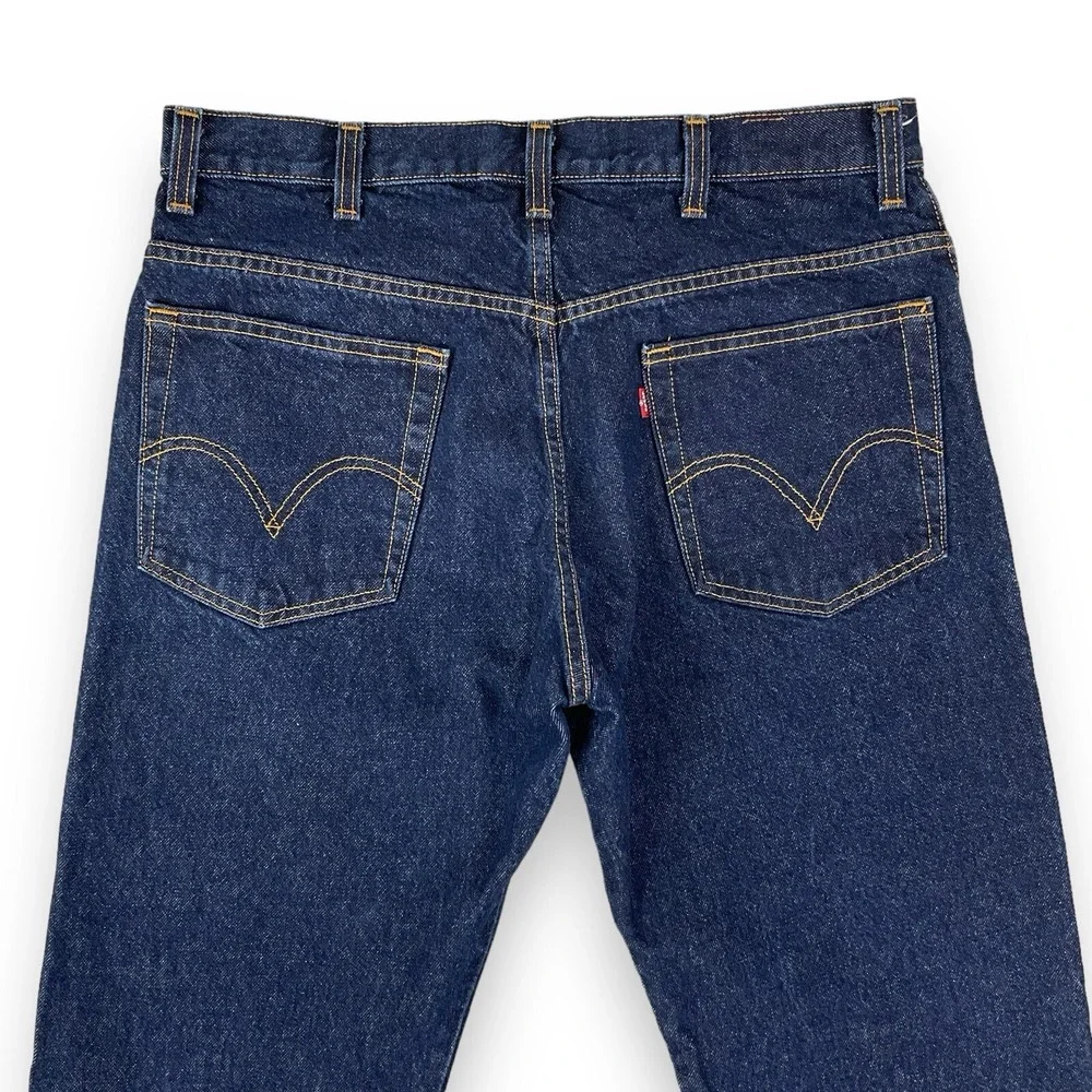 Levis Jeans Men 38x32 Dark Blue 517 Bootcut Denim Vintage Cotton